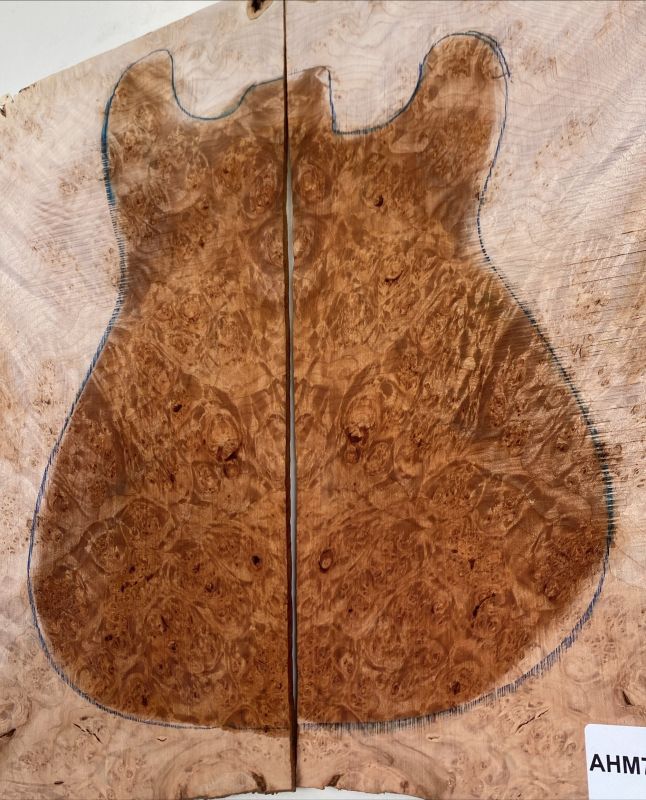 Top Maserahorn - Maple Burl Westcoast, 2-tlg. 7mm Einzelstück #009